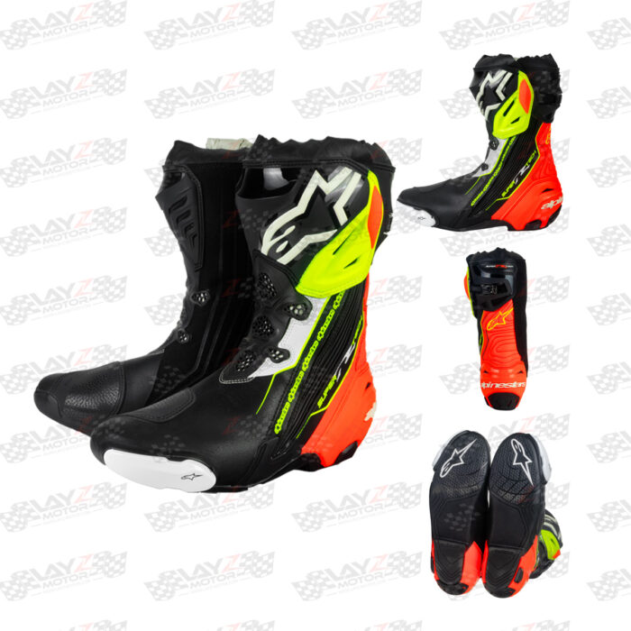 ALPINESTARS Supertech R Vented Boots | Black Red Yellow, 44