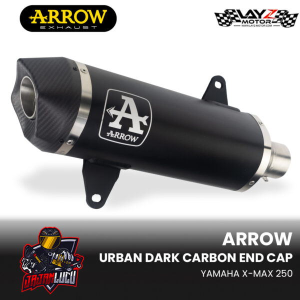 Arrow Exhaust Urban Dark Carbon End Cap - Yamaha XMAX 250