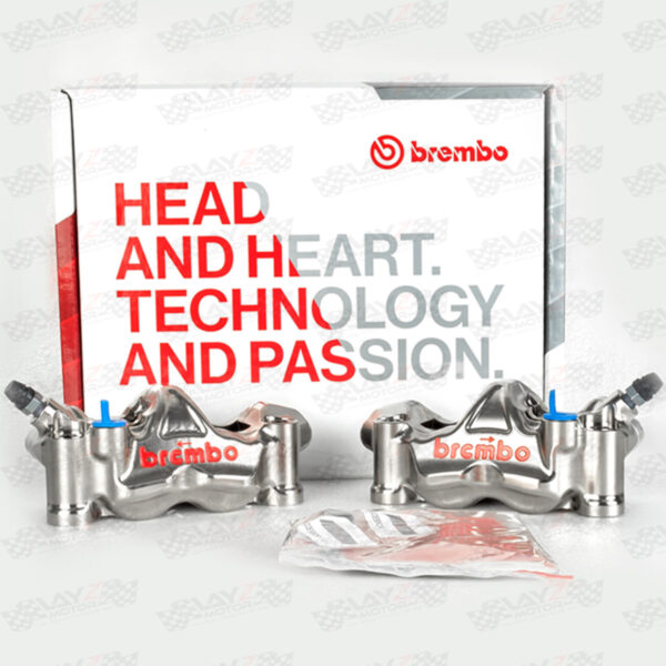 Second image of Brembo GP4-RX CNC P4 32/32 Front Brake Radial Caliper 108mm, Nickel Finish