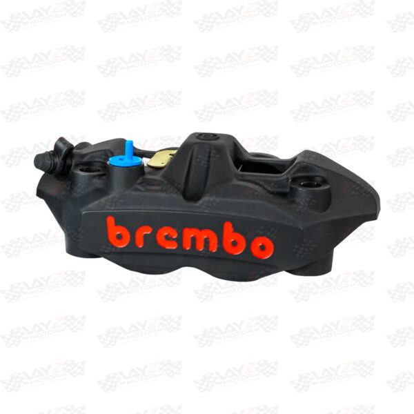 Second image of Brembo M4.34 Monobloc Set Front Radial Brake Calipers 108mm, Black Red Logo
