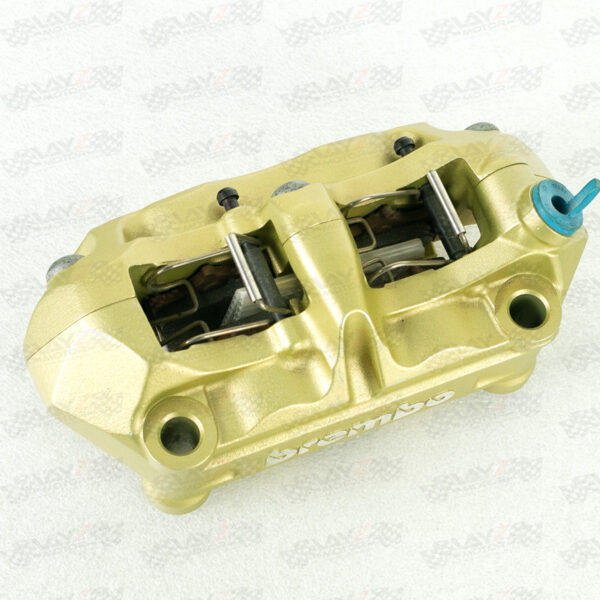 Second image of Brembo P4 34B DX Front Radial Brake Caliper Right Only 100mm, Gold