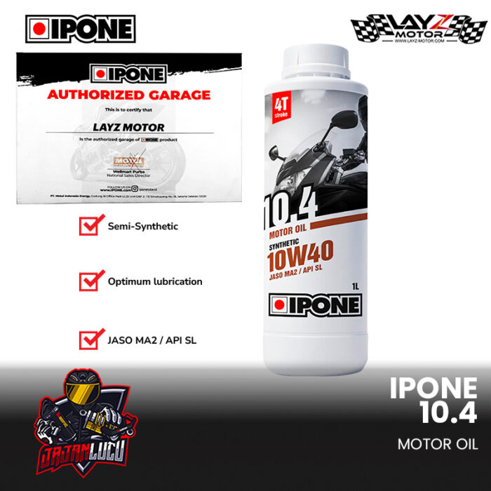 Ipone Oil 10.4 Semi-Synthetic 10W40, 1 liter