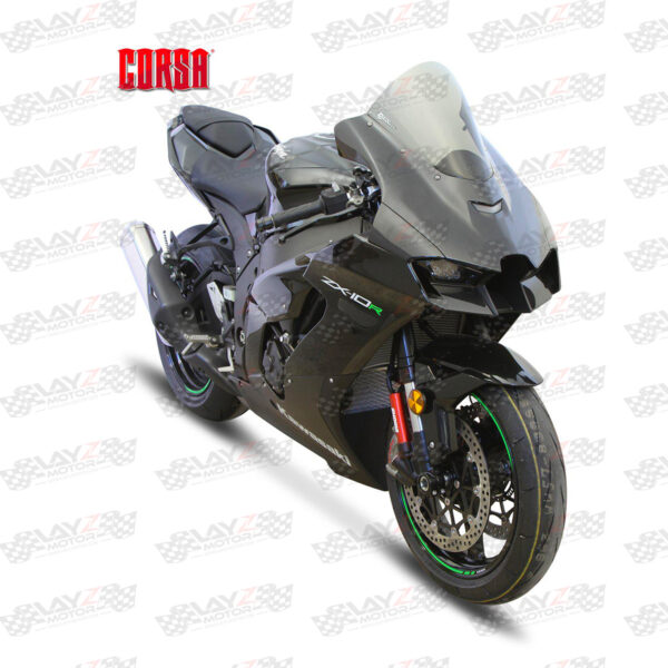 Second image of Zero Gravity Racing Corsa Series Windscreen, Light Smoke - Kawasaki ZX-10R 2021+