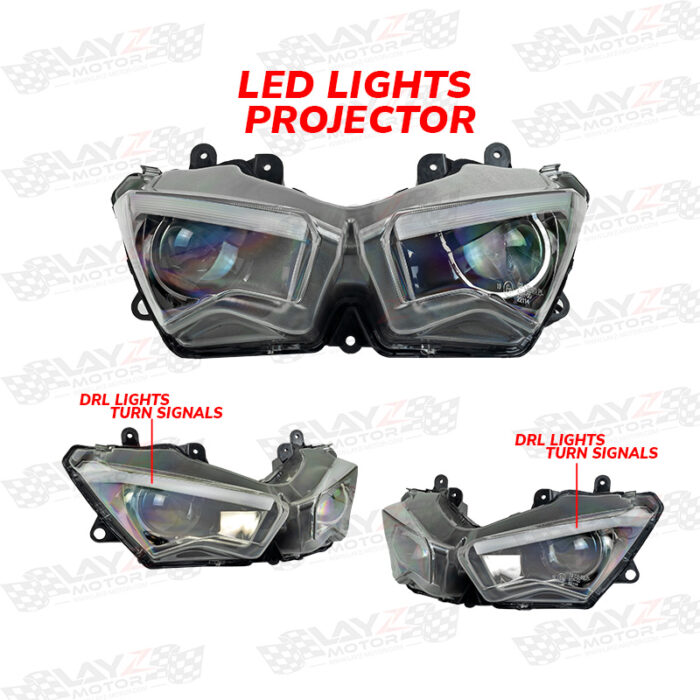 KENDMOTO Headlamp Projector Kawasaki ZX25R Ninja 400 & ZX636 2019