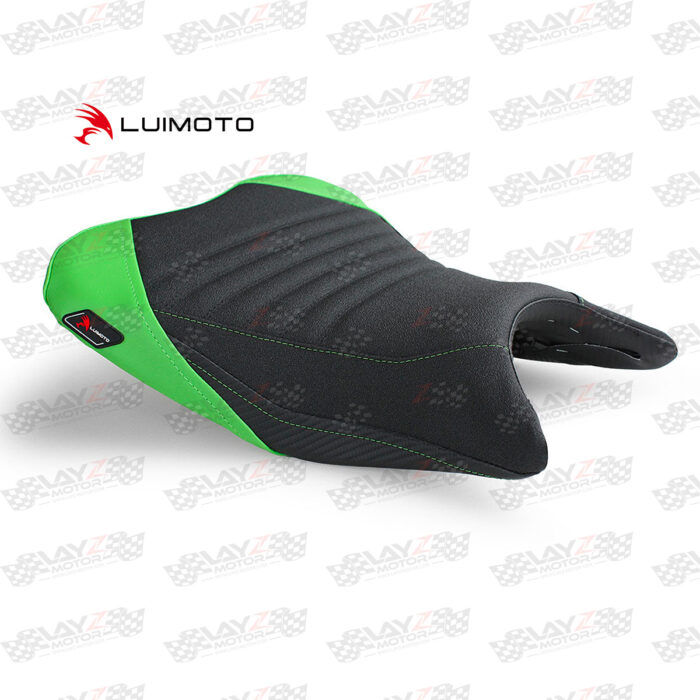 Luimoto Race | Rider Seat Cover CF Black / Lime Green- Kawasaki Ninja 250 2018+
